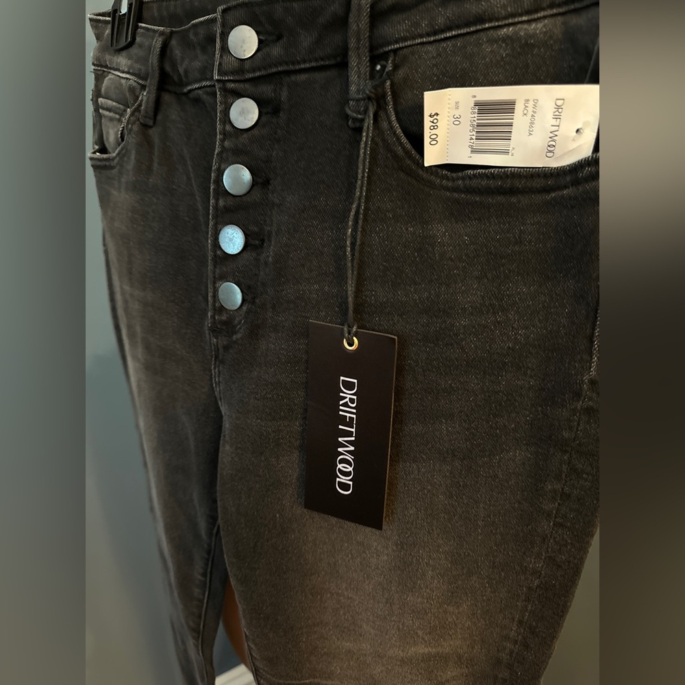 ✨Brand New✨ Driftwood Jeans Black Wyatt Button Front Bootcut Denims
